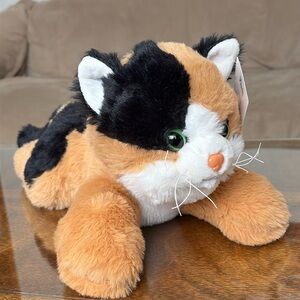 Lying Calico Cat Plush Brown Black Kitten Kitty Valentine Day Way To Celebrate 🆕
